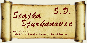 Stajka Đurkanović vizit kartica